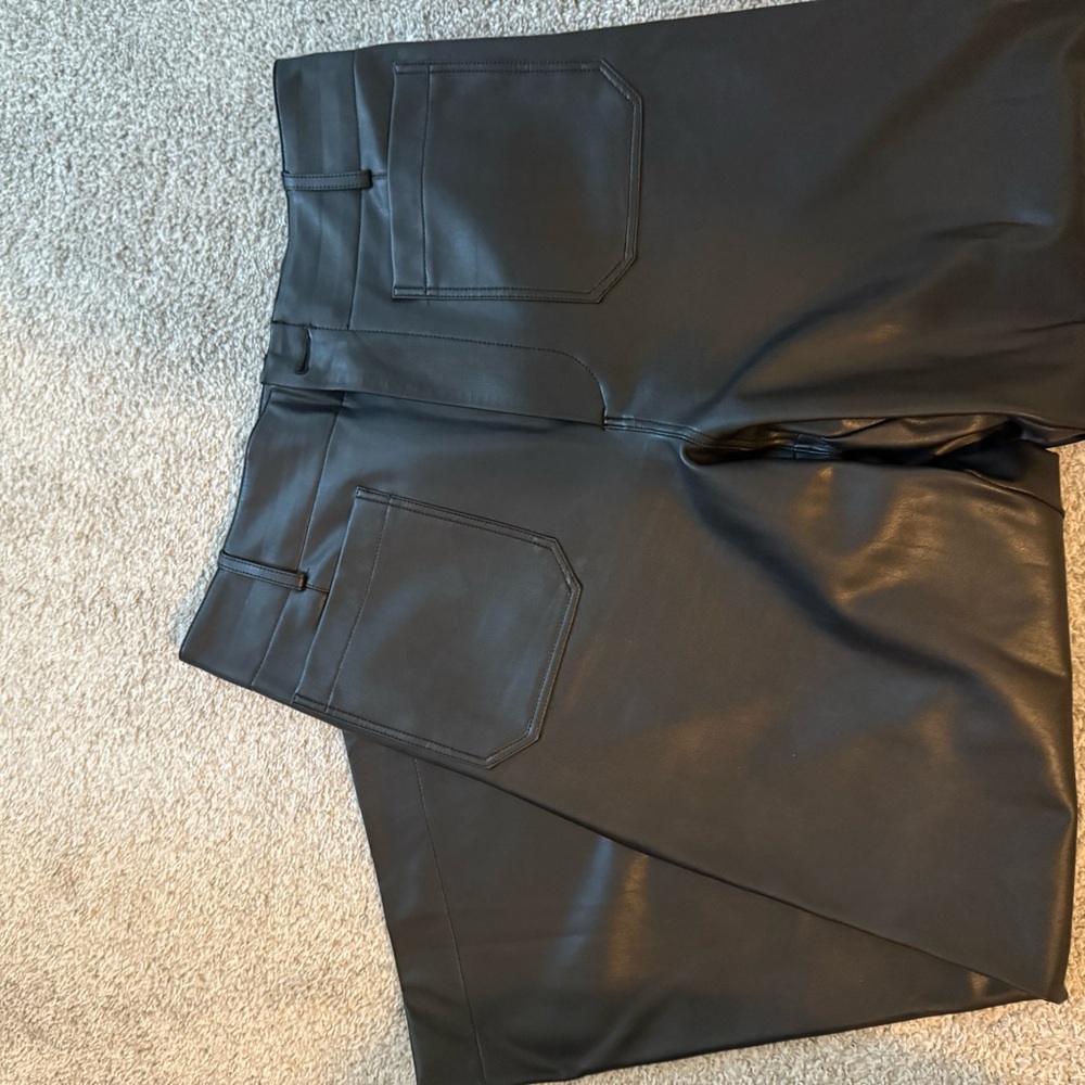 Anthropologie Collette women’s Black Leather Pants